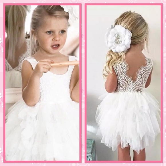 👼🏼New Girl’s Fancy Beaded Bodice & Layered Dress - Picture 3 of 7